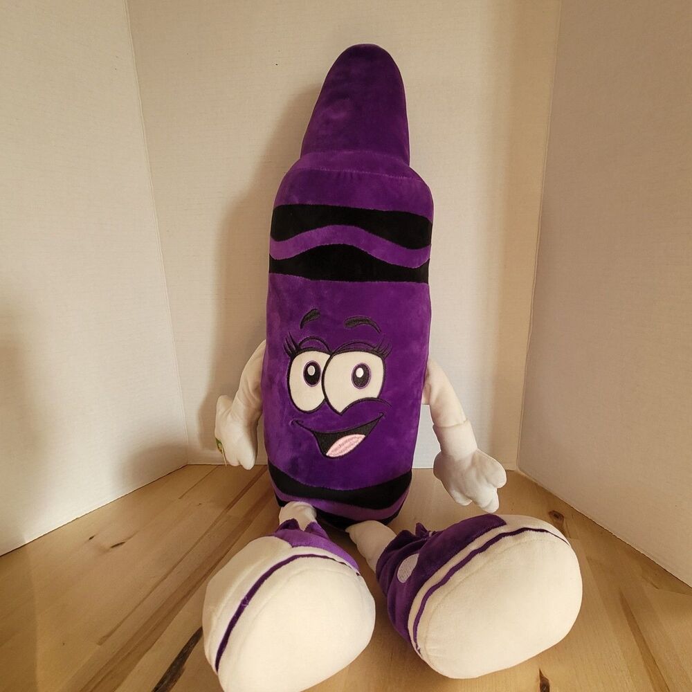 Crayola Vivid Violet Crayon Plush 20” Inches Tall Stuffed Gift Collectible - Picture 2 of 14